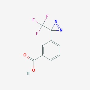 molecular formula C9H5F3N2O2 B2819985 3-(3-(trifluoromethyl)-3H-diazirin-3-yl)benzoic acid CAS No. 176389-60-9