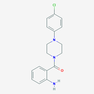 molecular formula C17H18ClN3O B281999 2-{[4-(4-Chlorophenyl)-1-piperazinyl]carbonyl}phenylamine 