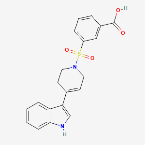 molecular formula C20H18N2O4S B2819998 3-{[4-(1H-indol-3-yl)-1,2,3,6-tetrahydropyridin-1-yl]sulfonyl}benzoic acid CAS No. 1432681-64-5