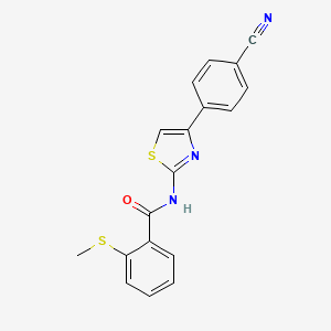 N-(4-(4-cyanophenyl)thiazol-2-yl)-2-(methylthio)benzamide