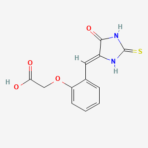 (Z)-2-(2-((5-oxo-2-thioxoimidazolidin-4-ylidene)methyl)phenoxy)acetic acid
