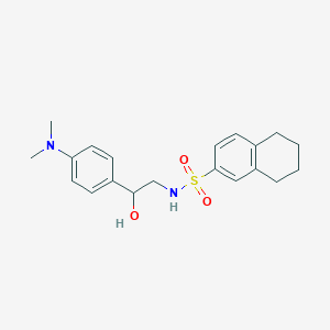 molecular formula C20H26N2O3S B2820006 N-(2-(4-(dimethylamino)phenyl)-2-hydroxyethyl)-5,6,7,8-tetrahydronaphthalene-2-sulfonamide CAS No. 1421510-20-4