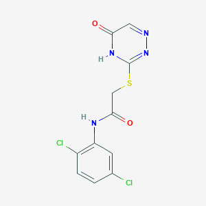 N-(2,5-dichlorophenyl)-2-(5-oxo(4H-1,2,4-triazin-3-ylthio))acetamide