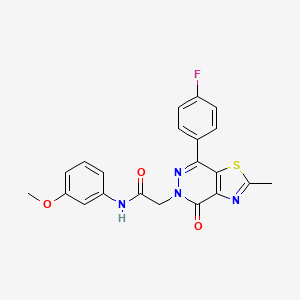 2-(7-(4-fluorophenyl)-2-methyl-4-oxothiazolo[4,5-d]pyridazin-5(4H)-yl)-N-(3-methoxyphenyl)acetamide