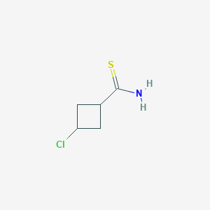 molecular formula C5H8ClNS B2820012 3-氯环丁基-1-甲硫酰胺 CAS No. 2344678-90-4