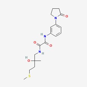 N1-(2-hydroxy-2-methyl-4-(methylthio)butyl)-N2-(3-(2-oxopyrrolidin-1-yl)phenyl)oxalamide