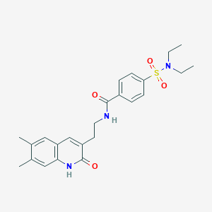 4-(diethylsulfamoyl)-N-[2-(6,7-dimethyl-2-oxo-1H-quinolin-3-yl)ethyl]benzamide