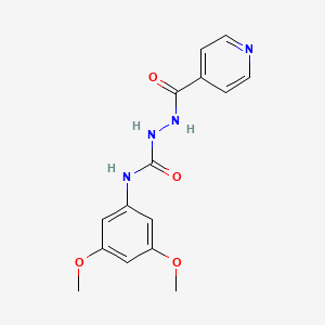 molecular formula C15H16N4O4 B2820028 N-(3,5-Dimethoxyphenyl)((4-pyridylcarbonylamino)amino)formamide CAS No. 1022231-38-4