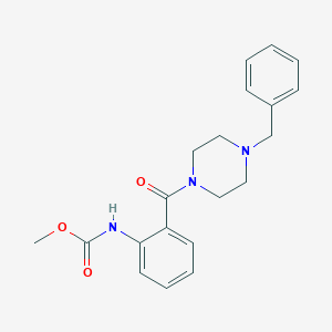 molecular formula C20H23N3O3 B282003 Methyl2-[(4-benzyl-1-piperazinyl)carbonyl]phenylcarbamate 