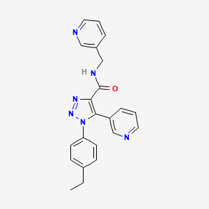 molecular formula C22H20N6O B2820030 1-(4-ethylphenyl)-5-pyridin-3-yl-N-(pyridin-3-ylmethyl)-1H-1,2,3-triazole-4-carboxamide CAS No. 1251698-51-7