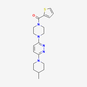 molecular formula C19H25N5OS B2820031 (4-(6-(4-甲基哌啶-1-基)吡啶并[3,2-d]嘧啶-3-基)哌嗪-1-基)(噻吩-2-基)甲酮 CAS No. 899953-56-1