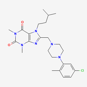 8-[[4-(5-Chloro-2-methylphenyl)piperazin-1-yl]methyl]-1,3-dimethyl-7-(3-methylbutyl)purine-2,6-dione