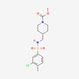Methyl 4-((3-chloro-4-methylphenylsulfonamido)methyl)piperidine-1-carboxylate