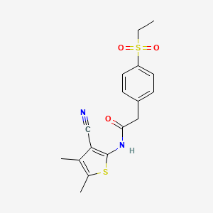 N-(3-cyano-4,5-dimethylthiophen-2-yl)-2-(4-(ethylsulfonyl)phenyl)acetamide