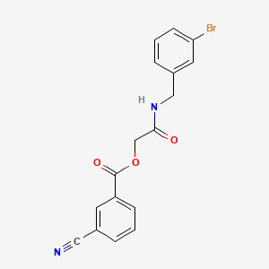 molecular formula C17H13BrN2O3 B2820047 2-((3-Bromobenzyl)amino)-2-oxoethyl 3-cyanobenzoate CAS No. 1794916-76-9