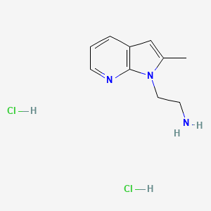 molecular formula C10H15Cl2N3 B2820052 2-(2-Methylpyrrolo[2,3-b]pyridin-1-yl)ethanamine;dihydrochloride CAS No. 2418709-84-7