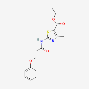 Ethyl 4-methyl-2-(3-phenoxypropanoylamino)-1,3-thiazole-5-carboxylate