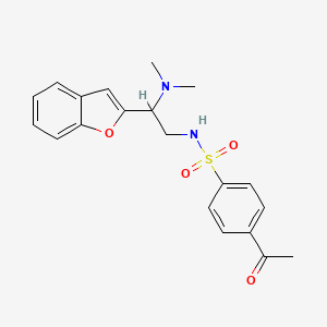 4-acetyl-N-(2-(benzofuran-2-yl)-2-(dimethylamino)ethyl)benzenesulfonamide