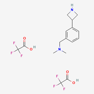 1-[3-(Azetidin-3-yl)phenyl]-N,N-dimethylmethanamine;2,2,2-trifluoroacetic acid