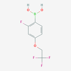 molecular formula C8H7BF4O3 B2820068 [2-氟-4-(2,2,2-三氟乙氧基)苯基]硼酸 CAS No. 2246556-71-6