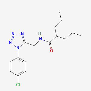 N-((1-(4-chlorophenyl)-1H-tetrazol-5-yl)methyl)-2-propylpentanamide