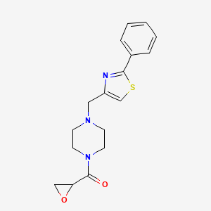 Oxiran-2-yl-[4-[(2-phenyl-1,3-thiazol-4-yl)methyl]piperazin-1-yl]methanone