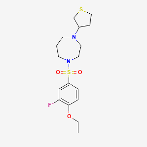 1-((4-Ethoxy-3-fluorophenyl)sulfonyl)-4-(tetrahydrothiophen-3-yl)-1,4-diazepane