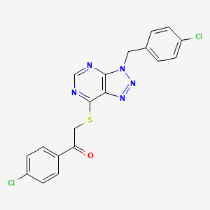 2-((3-(4-chlorobenzyl)-3H-[1,2,3]triazolo[4,5-d]pyrimidin-7-yl)thio)-1-(4-chlorophenyl)ethanone