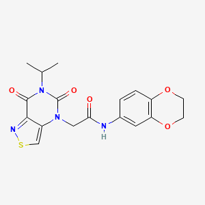 N-(2,3-dihydro-1,4-benzodioxin-6-yl)-2-(6-isopropyl-5,7-dioxo-6,7-dihydroisothiazolo[4,3-d]pyrimidin-4(5H)-yl)acetamide