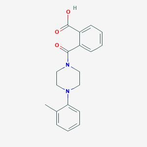 molecular formula C19H20N2O3 B282009 2-{[4-(2-Methylphenyl)piperazin-1-yl]carbonyl}benzoic acid 