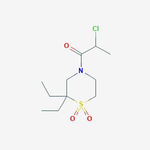 2-Chloro-1-(2,2-diethyl-1,1-dioxo-1,4-thiazinan-4-yl)propan-1-one