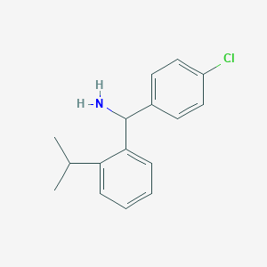 molecular formula C16H18ClN B2820101 (4-Chlorophenyl)-(2-propan-2-ylphenyl)methanamine CAS No. 2243516-31-4