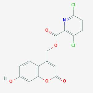 (7-Hydroxy-2-oxochromen-4-yl)methyl 3,6-dichloropyridine-2-carboxylate