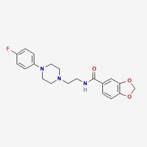 N-(2-(4-(4-fluorophenyl)piperazin-1-yl)ethyl)benzo[d][1,3]dioxole-5-carboxamide