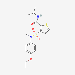 molecular formula C17H22N2O4S2 B2820106 3-(N-(4-ethoxyphenyl)-N-methylsulfamoyl)-N-isopropylthiophene-2-carboxamide CAS No. 1251670-40-2