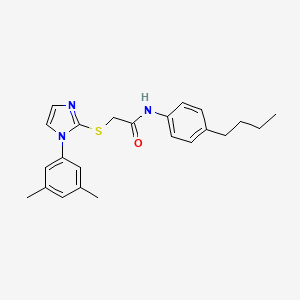 N-(4-butylphenyl)-2-[1-(3,5-dimethylphenyl)imidazol-2-yl]sulfanylacetamide