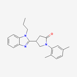 1-(2,5-Dimethylphenyl)-4-(1-propylbenzimidazol-2-yl)pyrrolidin-2-one