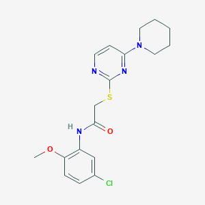 N-(5-chloro-2-methoxyphenyl)-2-((4-(piperidin-1-yl)pyrimidin-2-yl)thio)acetamide