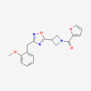 Furan-2-yl(3-(3-(2-methoxybenzyl)-1,2,4-oxadiazol-5-yl)azetidin-1-yl)methanone