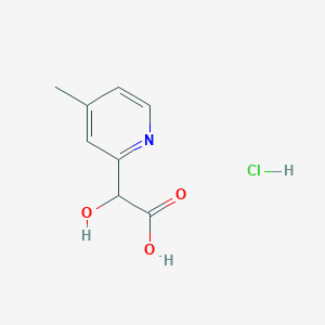 molecular formula C8H10ClNO3 B2820139 2-Hydroxy-2-(4-methylpyridin-2-yl)acetic acid hydrochloride CAS No. 1187582-46-2