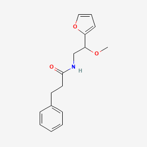 molecular formula C16H19NO3 B2820146 N-(2-(呋喃-2-基)-2-甲氧基乙基)-3-苯基丙酰胺 CAS No. 1788783-87-8