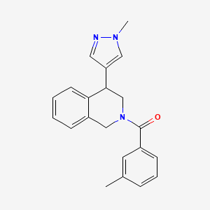 (4-(1-methyl-1H-pyrazol-4-yl)-3,4-dihydroisoquinolin-2(1H)-yl)(m-tolyl)methanone