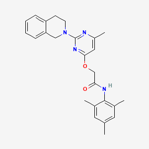 2-{[2-(3,4-dihydroisoquinolin-2(1H)-yl)-6-methylpyrimidin-4-yl]oxy}-N-(2,4,6-trimethylphenyl)acetamide