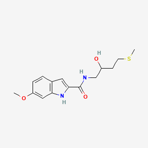 molecular formula C15H20N2O3S B2820170 N-[2-hydroxy-4-(methylsulfanyl)butyl]-6-methoxy-1H-indole-2-carboxamide CAS No. 2320216-42-8