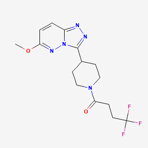 4,4,4-Trifluoro-1-[4-(6-methoxy-[1,2,4]triazolo[4,3-b]pyridazin-3-yl)piperidin-1-yl]butan-1-one