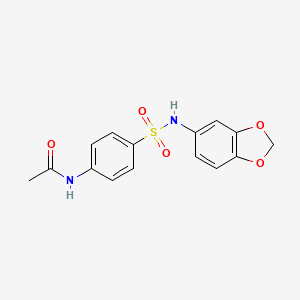 N-[4-(1,3-benzodioxol-5-ylsulfamoyl)phenyl]acetamide