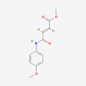 molecular formula C12H13NO4 B282019 Methyl 4-(4-methoxyanilino)-4-oxo-2-butenoate 