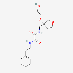 molecular formula C17H28N2O5 B2820203 N'-[2-(cyclohex-1-en-1-yl)ethyl]-N-{[3-(2-hydroxyethoxy)oxolan-3-yl]methyl}ethanediamide CAS No. 2309586-38-5