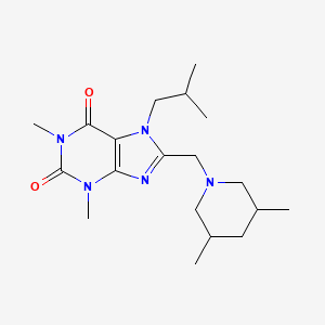 8-[(3,5-Dimethylpiperidin-1-yl)methyl]-1,3-dimethyl-7-(2-methylpropyl)purine-2,6-dione