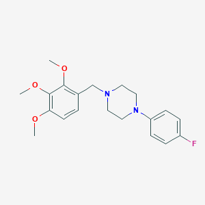 molecular formula C20H25FN2O3 B282021 1-(4-Fluorophenyl)-4-(2,3,4-trimethoxybenzyl)piperazine 